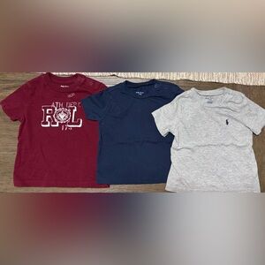 Classic Baby Short Sleeve Ralph Lauren Tee - Red, Navy, and Gray